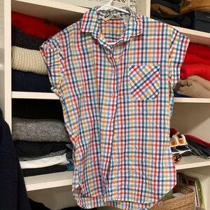 Vintage America Multicolor Plaid Button Down Shirt